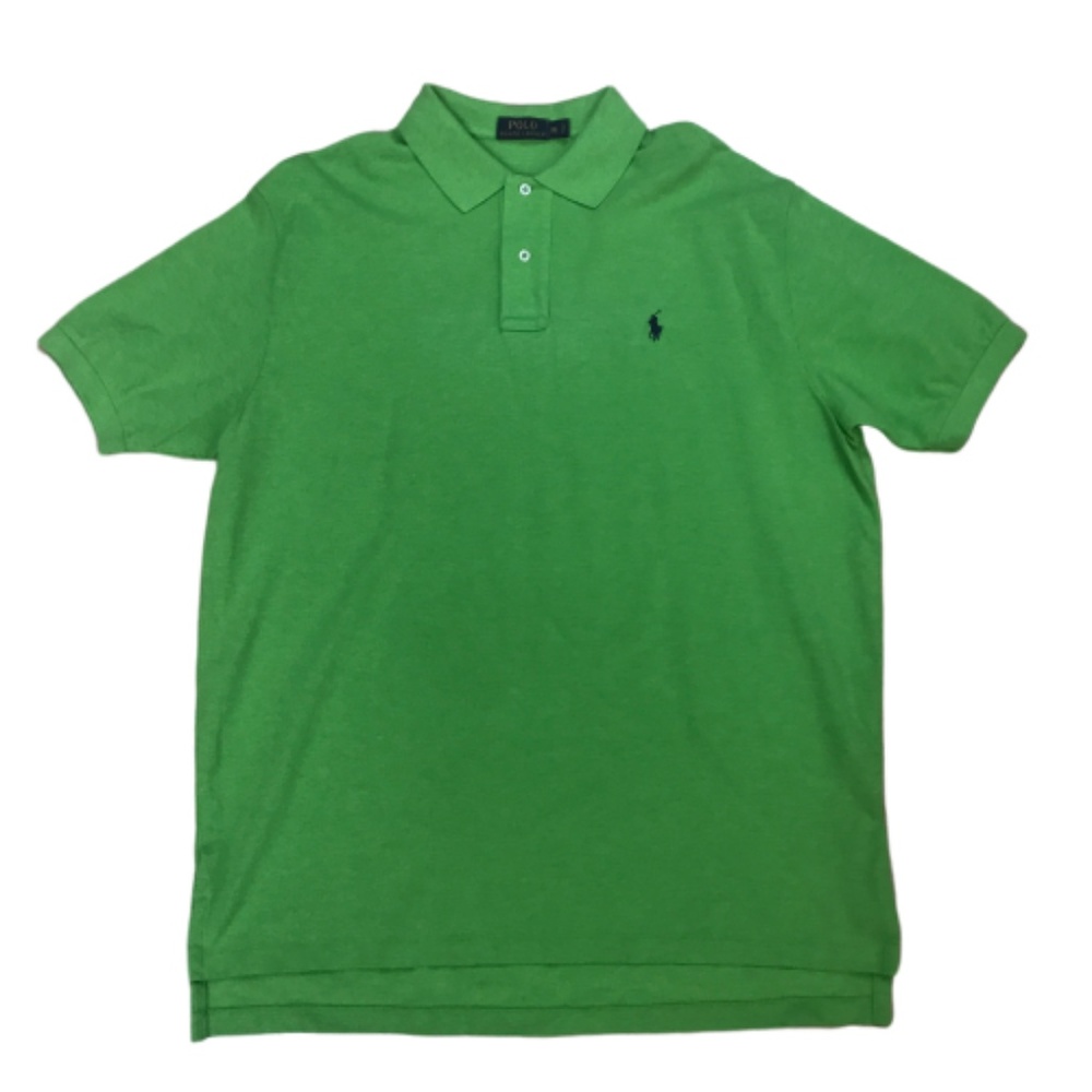 XL Light Green Polo | Navy Blue Pony Logo